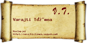 Varajti Tímea névjegykártya